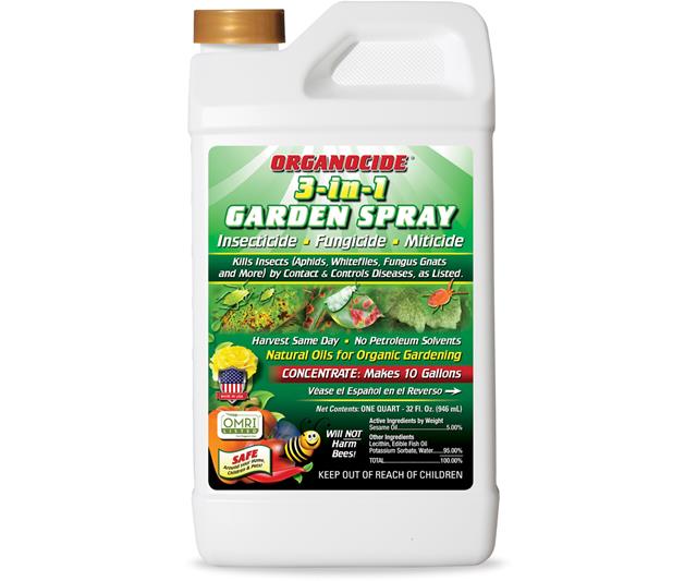 Organocide Bee Safe 3-in-1 Garden Spray, 1 qt