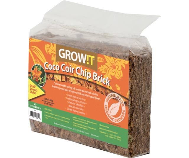 GROW!T Coco Coir Chip Brick, pack of 3