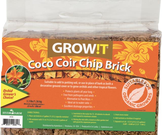 GROW!T Coco Coir Chip Brick, pack of 3