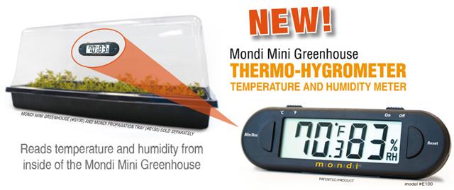 Mondi Mini Greenhouse Thermo-Hygrometer