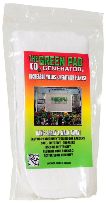 Green Pad CO2 Generator, pack of 5 pads w/2 hangers