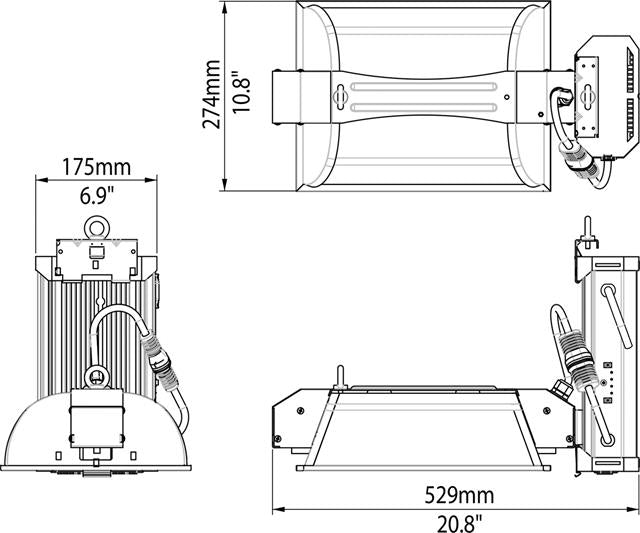 Phantom 40 Series, DE Enclosed Lighting System, 1000W, 277V