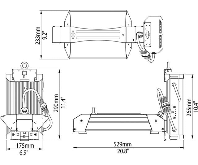 Phantom 40 Series, DE Open Lighting System, 1000W, 277V