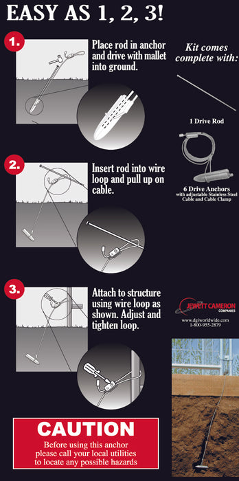 Saturday Solution 2 Piece Ground Anchor Kit