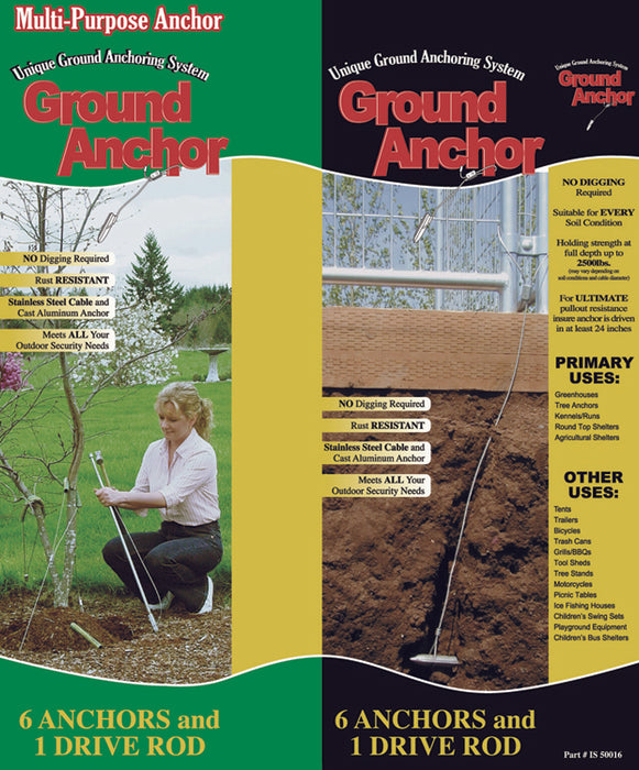 Saturday Solution 6 Piece Ground Anchor Kit