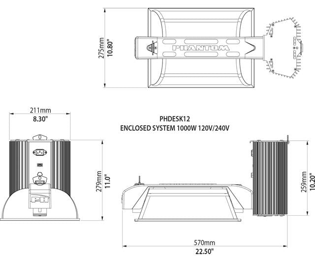 Phantom 50 Series, DE Enclosed Lighting System