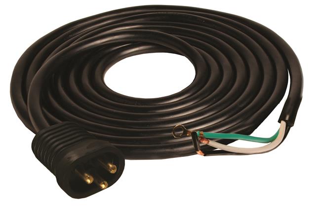 Male Lock & Seal Cord, 15', 600V, AWG 16/3, UL