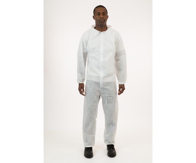 International Enviroguard White SMS Coverall with Elastic Wrist & Ankle, case of 25