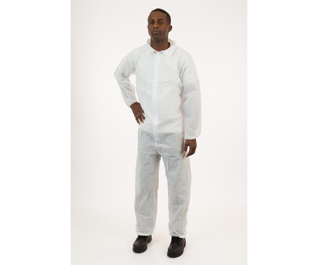 International Enviroguard White SMS Coverall with Elastic Wrist & Ankle, case of 25