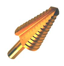 The Stepper Titanium Step Drill Bit, 1/4" to 1 3/8"