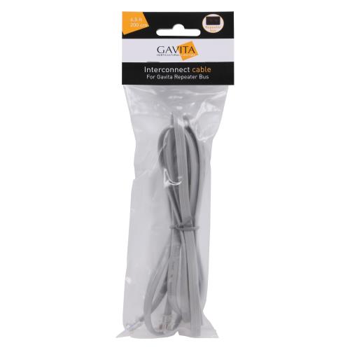 Gavita Interconnect Cable for Repeater Bus Gray 6P6C 2 m/6.5 ft