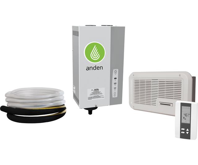 Anden Steam Humidifier w/Fan Pack and Digital Humidistat