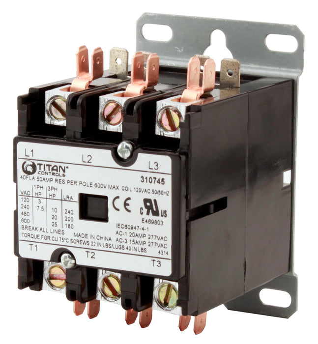 Titan Controls 3P /120 V 50 A Relay (25/Cs)