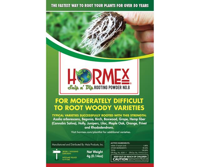 Hormex Rooting Powder #8, 4g, Case of 2 (18 packets per case)