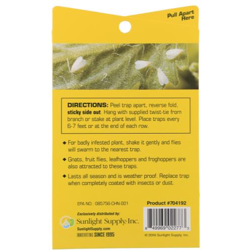 Grower's Edge Aphid Whitefly Sticky Trap 5/Pack (80/Cs)