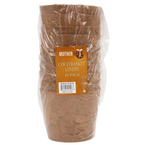 Mother Earth Coco Basket Liner 8 in (10/Pack)