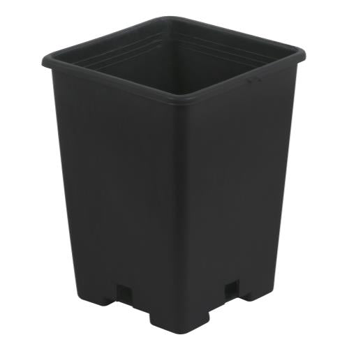 Gro Pro Black Plastic Square Pot