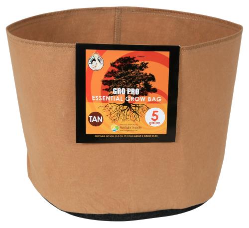 Gro Pro Essential Round Fabric Pot - Tan