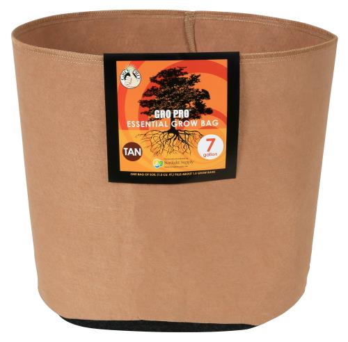 Gro Pro Essential Round Fabric Pot - Tan