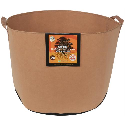 Gro Pro Essential Round Fabric Pot w/ Handles