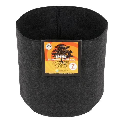 Gro Pro Essential Round Fabric Pots - Black