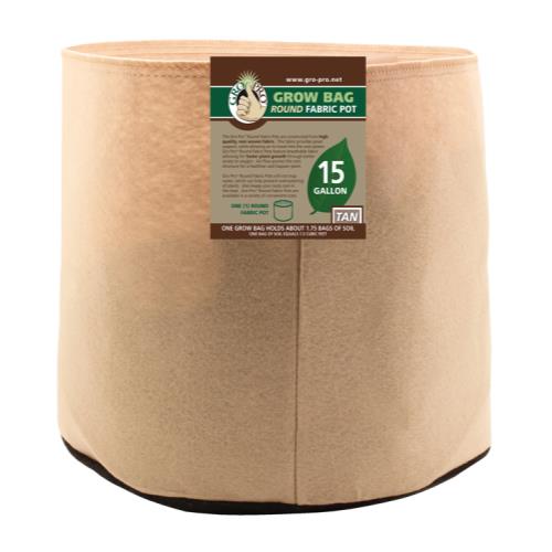 Gro Pro Premium Round Fabric Pots - Tan