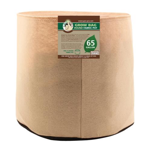 Gro Pro Premium Round Fabric Pots - Tan