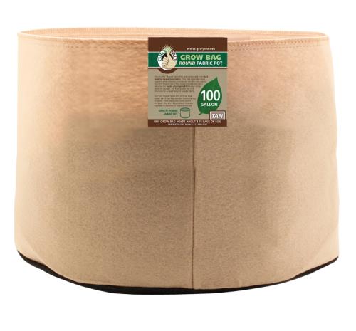 Gro Pro Premium Round Fabric Pots - Tan