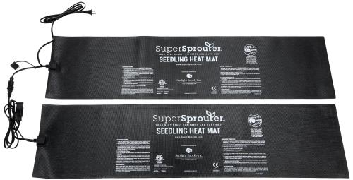 Super Sprouter 2 Tray Seedling Heat Mat Daisy-Chainable 12 in x 48 in (12/Cs)