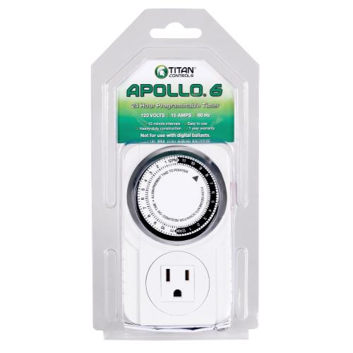 Titan Controls Apollo 6 - One Outlet Mechanical Timer (10/Cs)