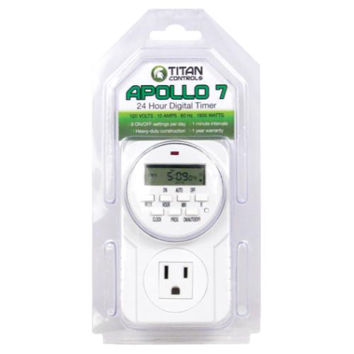 Titan Controls Apollo 7 - One Outlet Digital Timer (10/Cs)