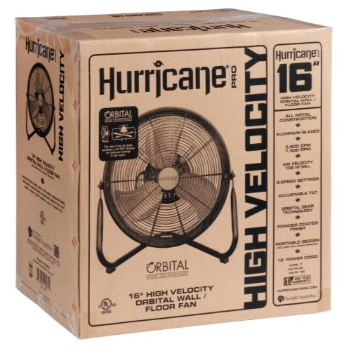 Hurricane Pro Heavy Duty Orbital Floor Fan 16 in