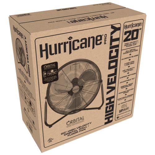 Hurricane Pro Heavy Duty Orbital Floor Fan 20 in