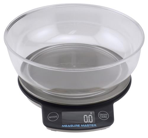 Measure Master Digital Scale w/ 1.88 L Bowl (3kg) - 3000g Capacity x 0.1g Accuracy (24/Cs)