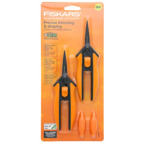 Fiskars Non-Stick Softgrip Micro-Tip Pruning Snip (2/Pk) (6/Cs)