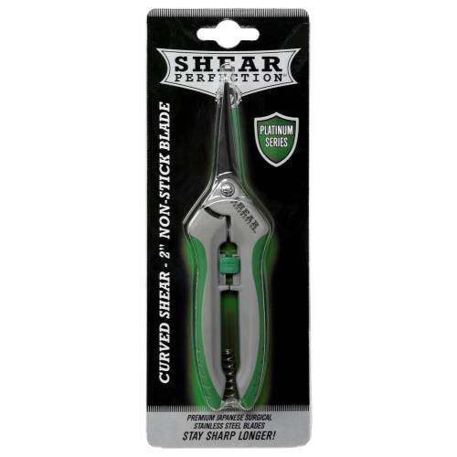 Shear Perfection Platinum Trimming Shear - 2 in Curved Non-Stick Blades (12/Cs)