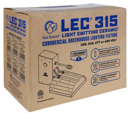 Sun System LEC Commercial Fixture 208 / 240 Volt w/ 3100 K Lamp (102/Plt)