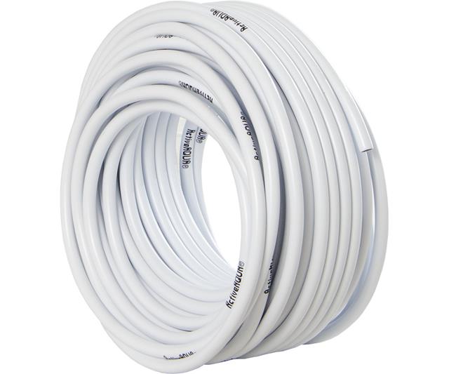 Active Aqua 1/4" OD White & Black Tubing, 100'