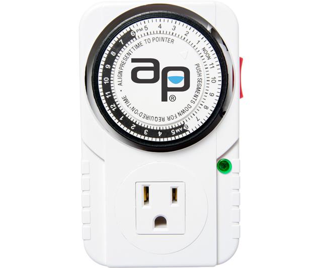 Autopilot Analog Grounded Timer, 1725W, 15A, 15 Minute On/Off, 24 Hour